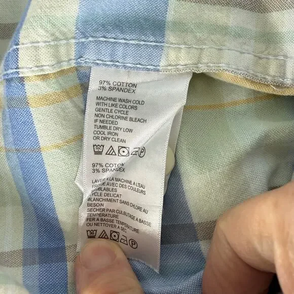 Tommy Bahama Mumbai Madras Plaid Cotton Blend Long Sleeve Shirt XL - Picture 7 of 12